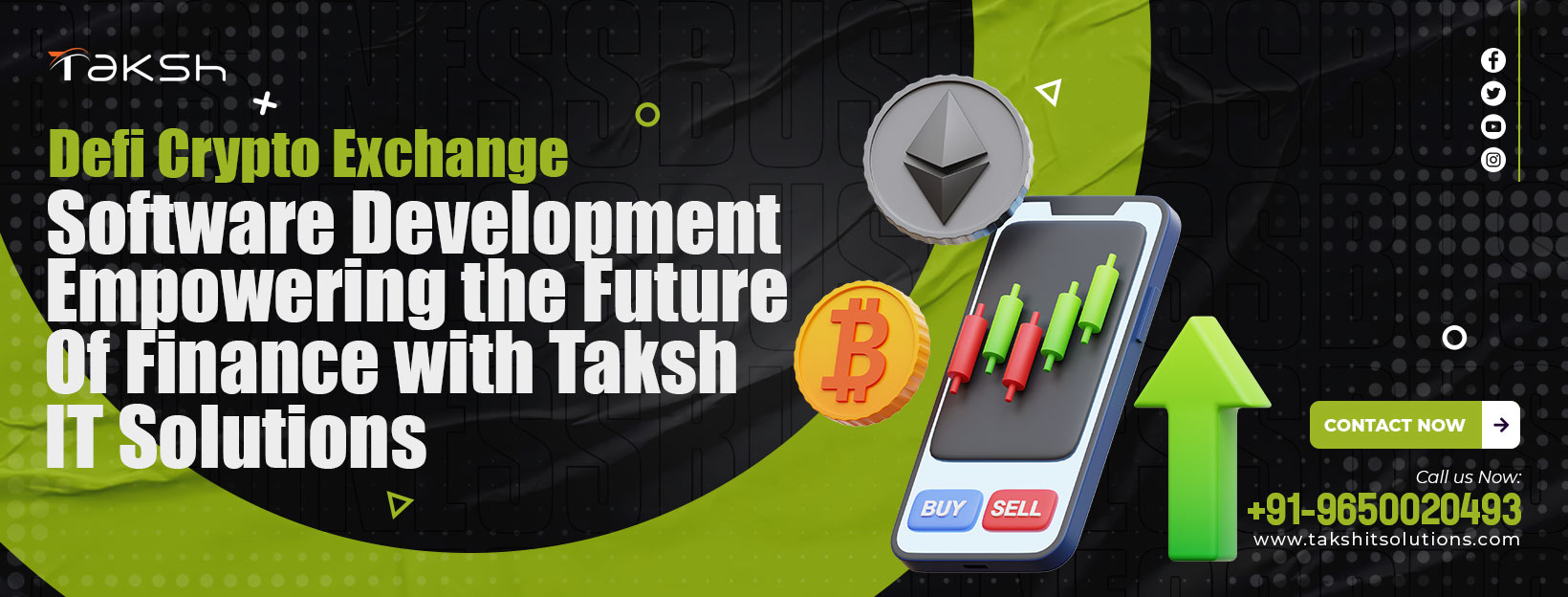 Defi Crypto Exchange Software Development: Empowering the Future of Finance with Taksh IT Solutions