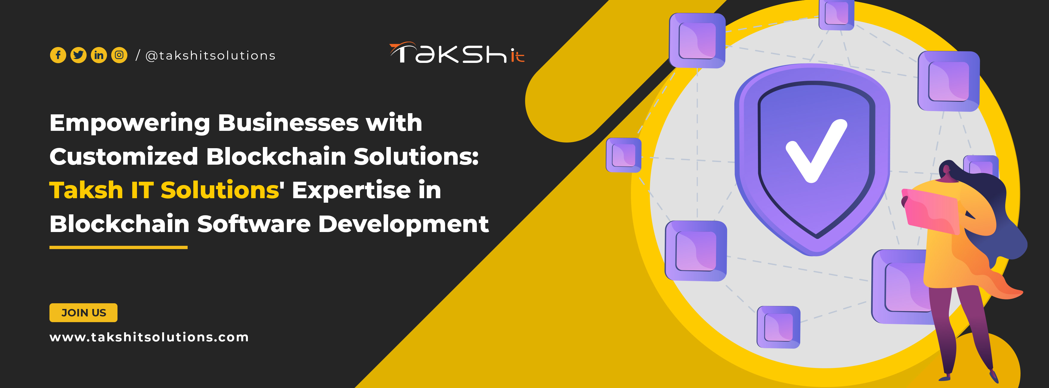 Empowering Businesses with Customized Blockchain Solutions: Taksh IT Solutions Expertise in Blockchain Software Development