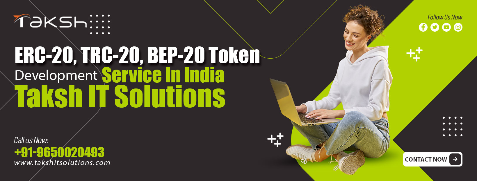 ERC-20, TRC-20, BEP-20 Token Development Services in India | Taksh IT Solutions Private Limited