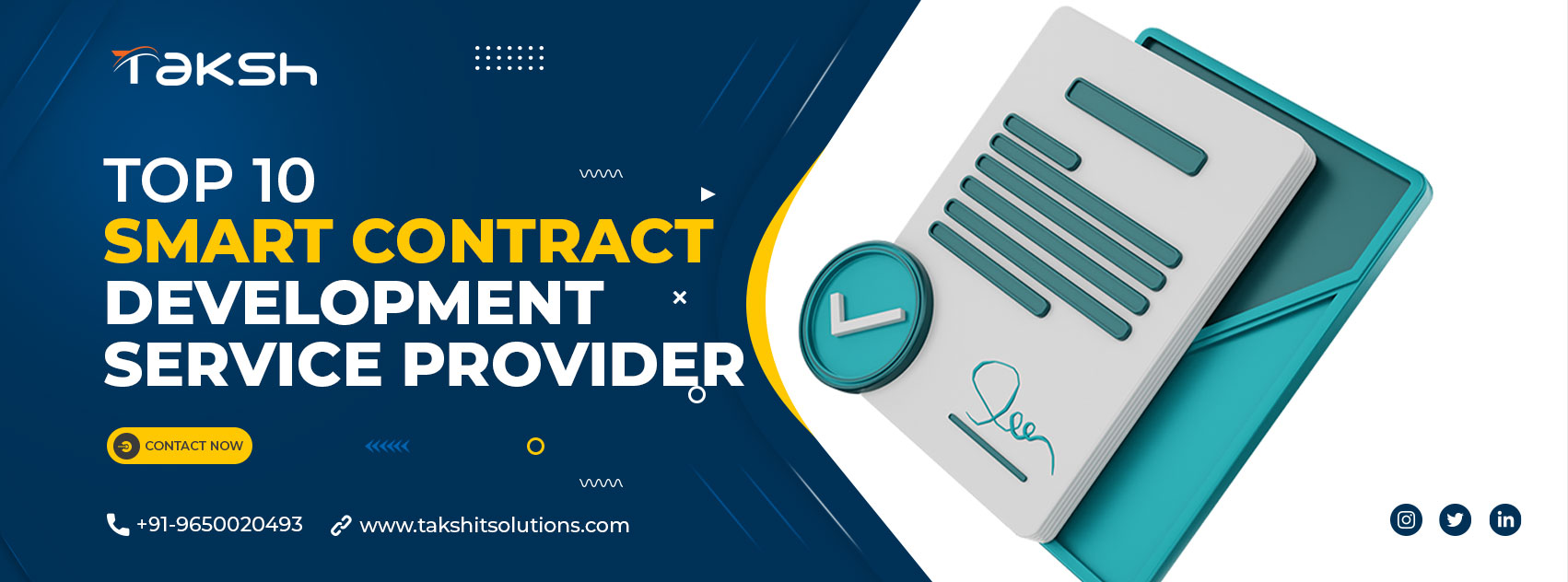 Top 10 Smart Contract Development Service Providers: Elevate Your Blockchain Projects with Taksh IT Solutions